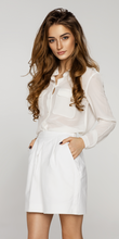 Load image into Gallery viewer, CASEY CROSS BACK LAVENDER WHITE SKATER DRESS