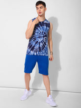 Load image into Gallery viewer, "RESTRICTED" solid print persian blue basic shorts
