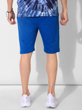 Load image into Gallery viewer, "RESTRICTED" solid print persian blue basic shorts
